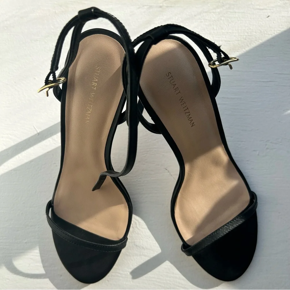 Stuart Weitzman Dancer 95 Heeled Sandals - Black, 8.5 - Picture 2 of 10